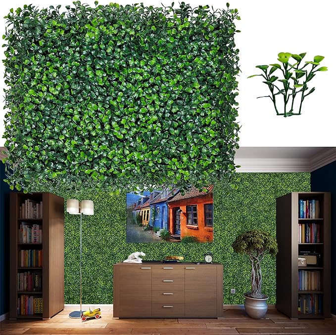 ODTORY Artificial Grass Wall Backdrop Panels, 16 X 12 in 24P UV-Anti Greenery by ODTORYHOME