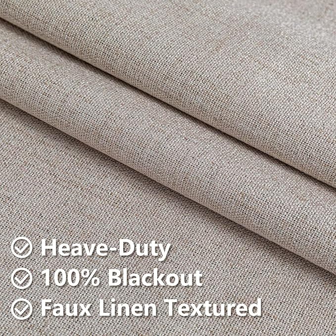 IGEMAEVE 100% Blackout Curtains 108 Inches Long - Image 5