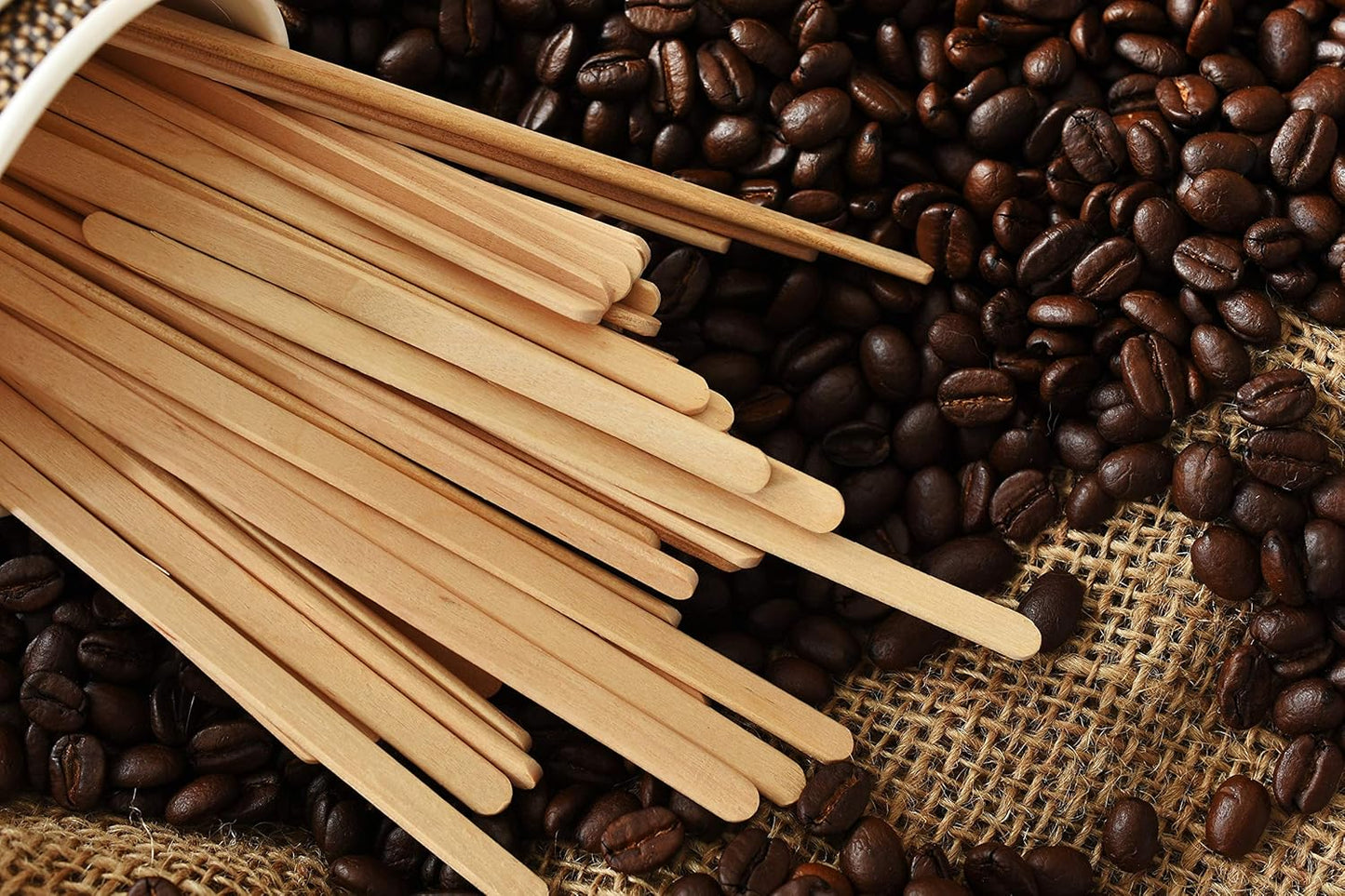 Makerstep Birch Wood Coffee Stirrers, 7 Inch Coffee Stir Sticks (1000 Pack) Eco-friendly, Sturdy Wooden Sticks. Splinter Free, Round End. Great For Your Coffee Nook