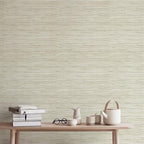 JiffDiff Grasscloth Wallpaper Peel and Stick, 17.3"x472" Cream Grassweave Stick - Image 5