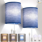 Plug in Wall Sconces Set of Two: Wall Lights by Yunaking