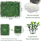 ODTORY Artificial Grass Wall Panels:16" X 12" 6P UV-Anti Greenery Boxwood - Image 2