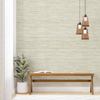 Simon&Siff Cream Textured Grasscloth Peel and Stick Wallpaper 17.7"x394" - Image 4