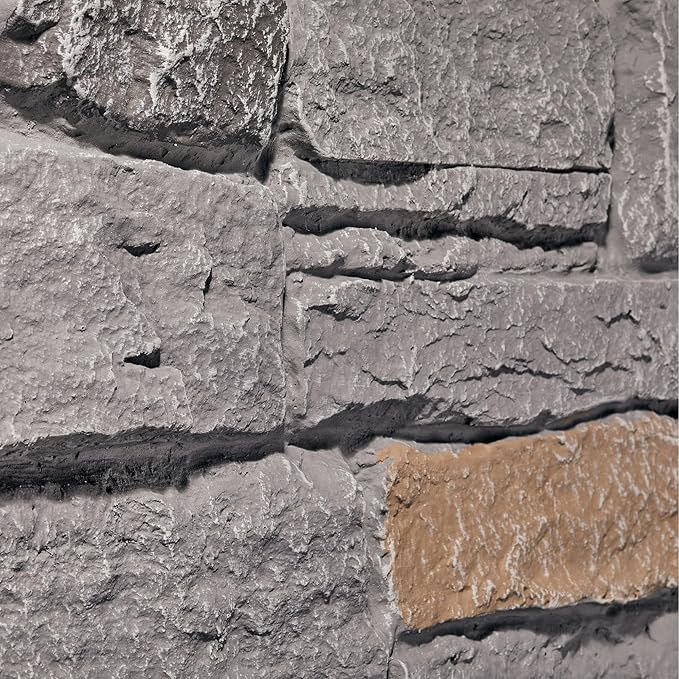 Faux Stone Wall Panels 1-Pack PU Stone Veneer Siding, Mortarless 46.25x12.88 - Image 4