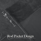 NICETOWN Grey Velvet Curtains 144 inches Long - Image 7
