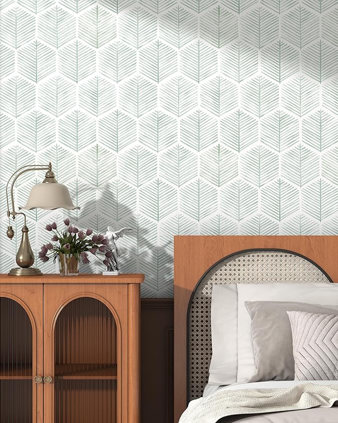 Modern Peel and Stick Wallpaper 17.3''×393'' Geometric Wallpaper Boho Contact - Image 4