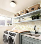 Froluya Cream White and Gold Floral Wallpaper Peel and Stick Wallpaper - Image 6