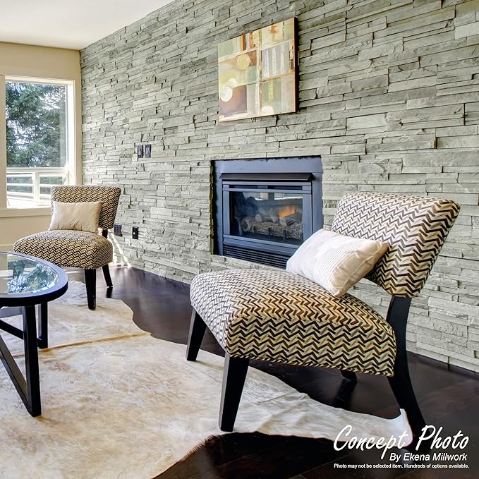 Ekena Millwork 49"W x 25 1/2"H x 1 1/4"D Acadia Ledge Stacked Stone, StoneWall - Image 14