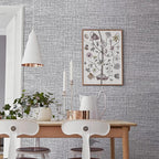 Grey Grasscloth Peel and Stick Wallpaper 17.3"x480" Faux Linen Textured Contact - Image 4