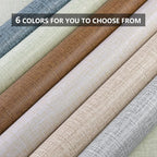 Grey Grasscloth Peel and Stick Wallpaper 17.3"x300" Faux Linen Textured Contact - Image 2