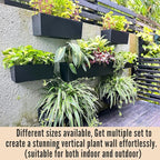 LaLaGreen Wall Planters for Outdoor Black Self Watering System Hanging Plant - Image 3