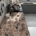 BAYYA 118x16inch Brown Marble Contact Paper Peel and Stick Wallpaper - Image 3