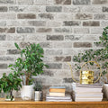 Guvana 17.3"×118" Brick Peel and Stick Wallpaper Brick Wallpaper Grey Brown 3D by Guvana
