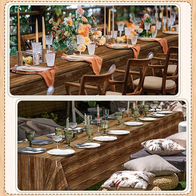 Kochorie 200 Ft x 54 Inch Wood Grain Tablecloth Roll in Slide Cutter Box - Image 6
