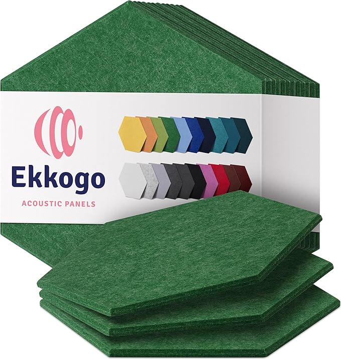 Acoustic Soundproof Wall Panels 12-Pack by EkkogoAcousticPanels