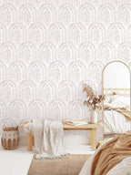EeeComing Pink Peel and Stick Wallpaper Boho Wall Paper Peel and Stick Modern - Image 7