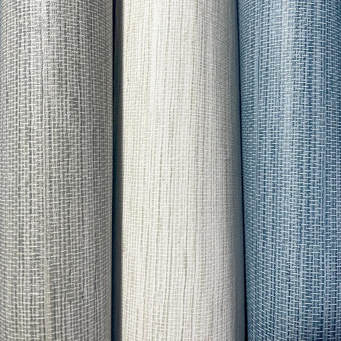 JiffDiff Grasscloth Wallpaper Peel and Stick Cream Grassweave Peel & Stick - Image 8