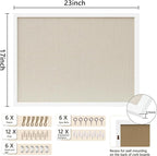 DAHAPYBOO Cork Board with Linen White 2Pack, Bulletin Board 23"x17" Hanging - Image 3