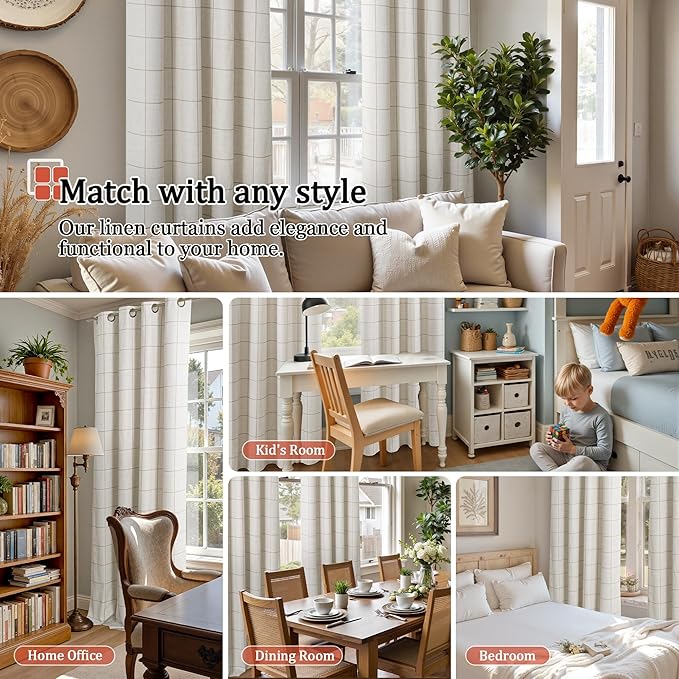 Lajode Linen Blackout Curtains for Living Room - Image 4