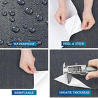 FunStick 24"x394" Removable Gold Dark Blue Textured Wallpaper Peel and Stick - Image 8