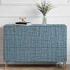 TANONE Blue Contact Paper Peel and Stick 15.8 in X 118 in, Grasscloth Wallpaper - Image 8