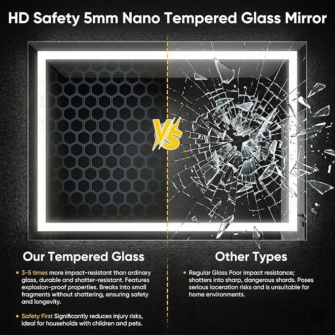 Antok 60"x 28" LED Bathroom Mirror - Image 8