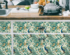 FLFK Green Peacock Wallpaper, Peel and Stick Wall Mural - Image 3