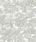 Chesapeake Grey Spinney Toile Wallpaper, Strippable by Chesapeake