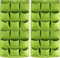 ZOENHOU 2 Pack Total 36 Roomy Pockets Green Vertical Garden Planter, by ZOENHOUDIRECT