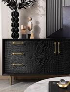 Peel and Stick Wallpaper Black Crocodile Wall Paper Modern Textured - Image 5