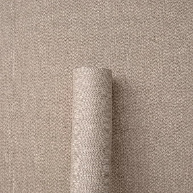 Haimin Fabric Wallpaper Textured Contact Paper Peel and Stick Faux Linen Wall - Image 5