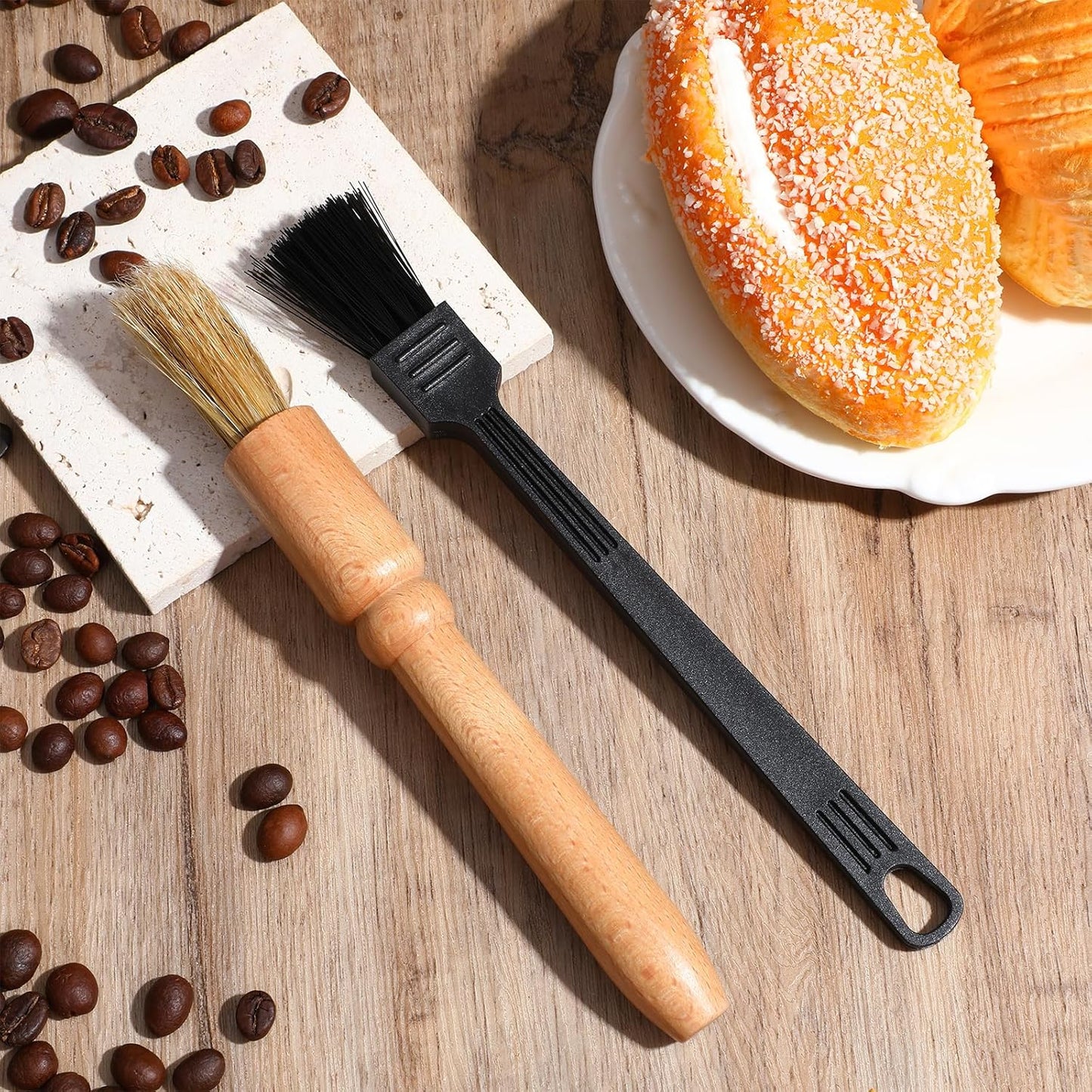 2 Pack Coffee Grinder Brush, Grinder Brushes Coffee Cleaning Brush for Coffees Machine Toaster Home Kitchen