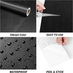Decotalk Black Textured Geometric Peel and Stick Wallpaper - Image 6