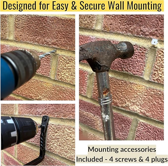 Unique Hand Crafted Pair of 2 Wall Hooks. Real Heavy Duty 50kgs Tested Wall - Image 6