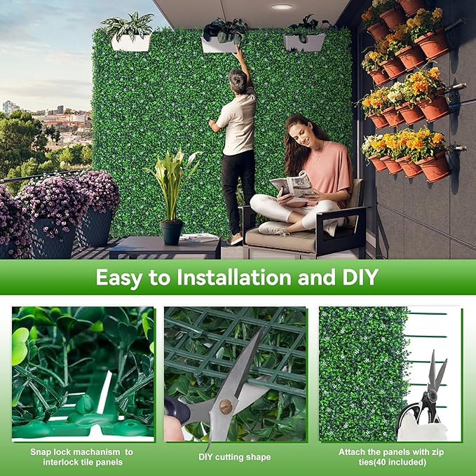 EverNture 40"x120" Grass Wall Panels, Artificial Grass Backdrop, Fake Greenery - Image 4