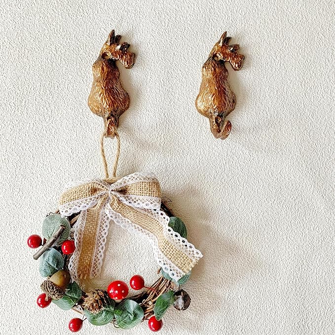 2 Pack Decorative Wall Hooks, Vintage Dog Shaped Metal Wall Hook - Image 4