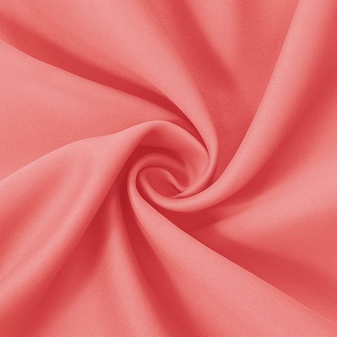 LEMOMO Blackout Curtains 66 x 95 inch/Coral Curtains Set of 2 Panels/Thermal - Image 5