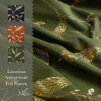 NICETOWN Olive Green Velvet Curtains - Image 6