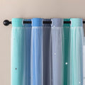 XiDi Curtains for Bedroom Decor, Rainbow BluGrenGrey-34-54 by Addsomecolortolife