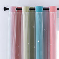 XiDi Curtains for Bedroom Decor, Rainbow Pink-Blue-52-54 by Addsomecolortolife