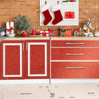 CHIHUT 15.7''x236'' Shiny Red Glitter Wallpaper Stick and Peel - Image 3