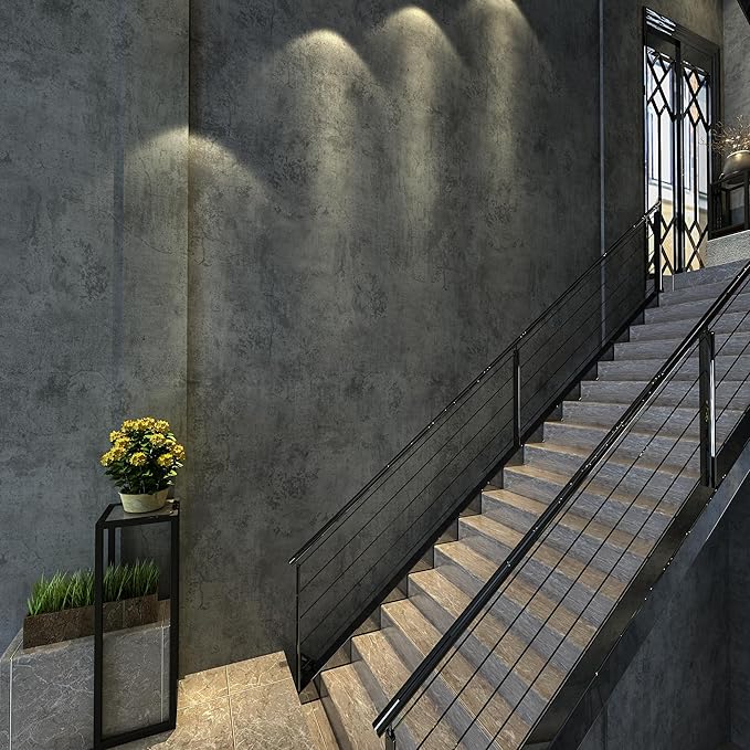 3yecao 48"×197" Extra Wide Thick Dark Blue Grey Concrete Wallpaper Peel and - Image 9