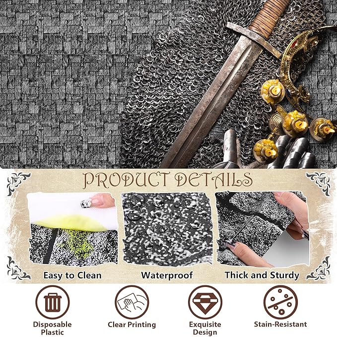 Kochorie 300 Ft X 54 Inch Stone Wall Tablecloth Roll - Image 3
