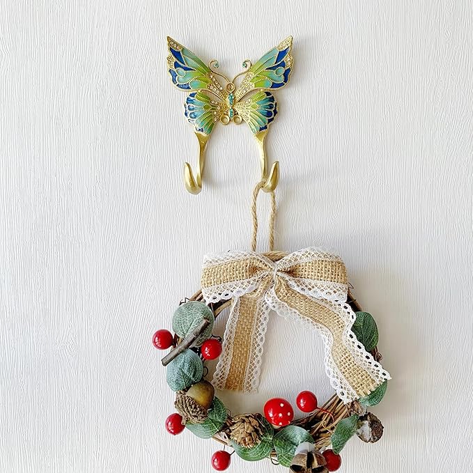 Vintage Butterfly Shaped Decorative Wall Hook Rack Hanger - Image 4