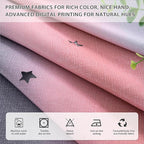 XiDi Pink and Grey Star Blackout Curtains - Image 3