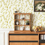 Livebor Leaf Peel and Stick Wallpaper Olive Leaf Contact Paper17.7in x 118.1in - Image 8