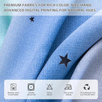 XiDi Blue Blackout Curtains for Boy Rooms Green Curtains for Bedroom Grey - Image 3