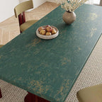 VEELIKE Vintage Teal Gold Peel and Stick Wallpaper Metallic Distressed Green - Image 5