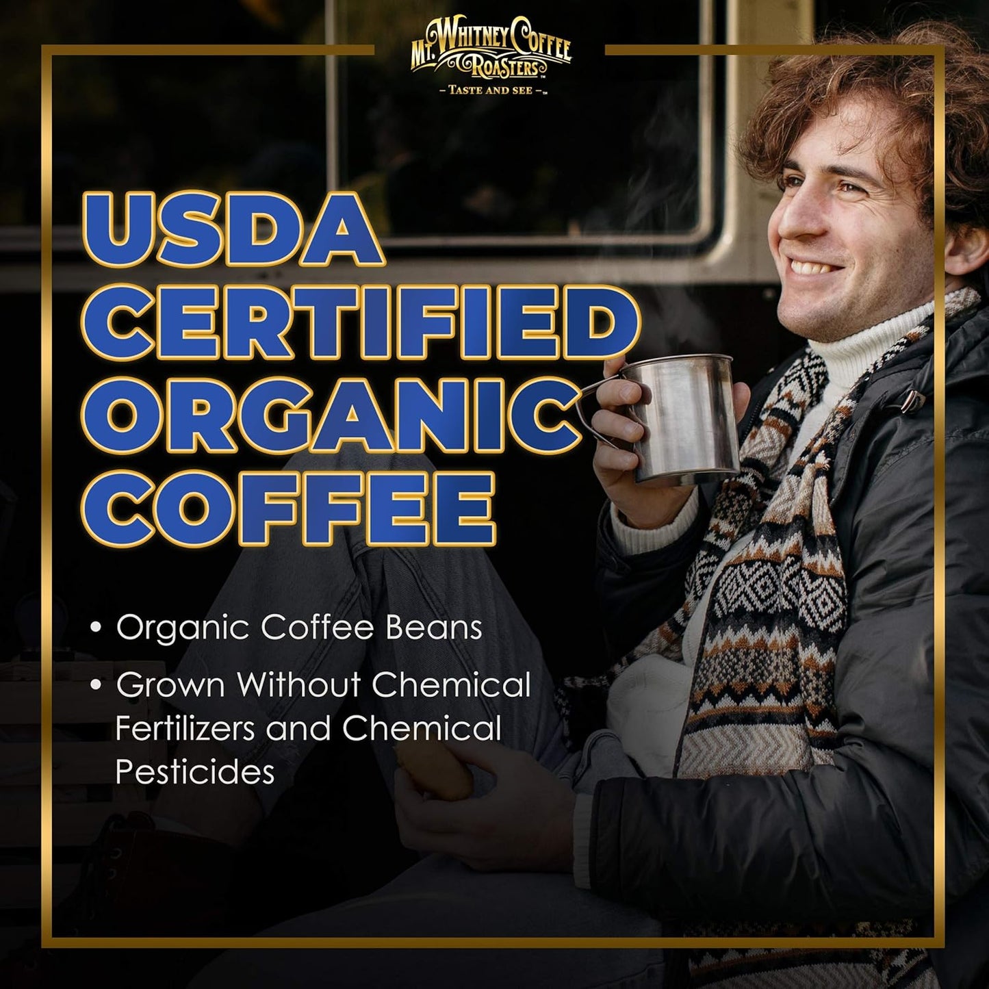 Mt. Whitney Organic Gayo Mountain Sumatra, Medium Dark Roast, Low Acid Coffee (Ground, 5 Lb)