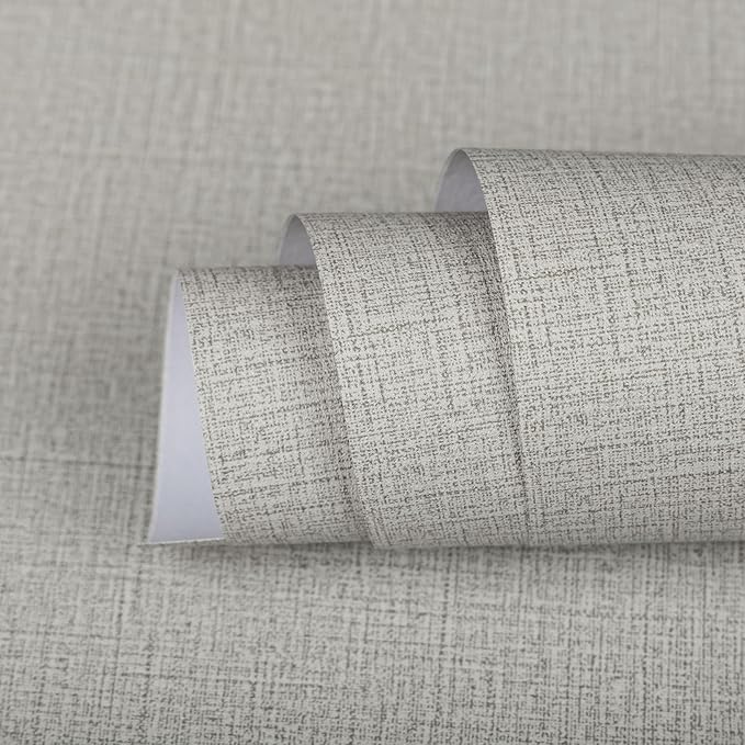 TANONE Contact Paper Peel and Stick, Grasscloth Wallpaper Adhesive Removable by TANONE